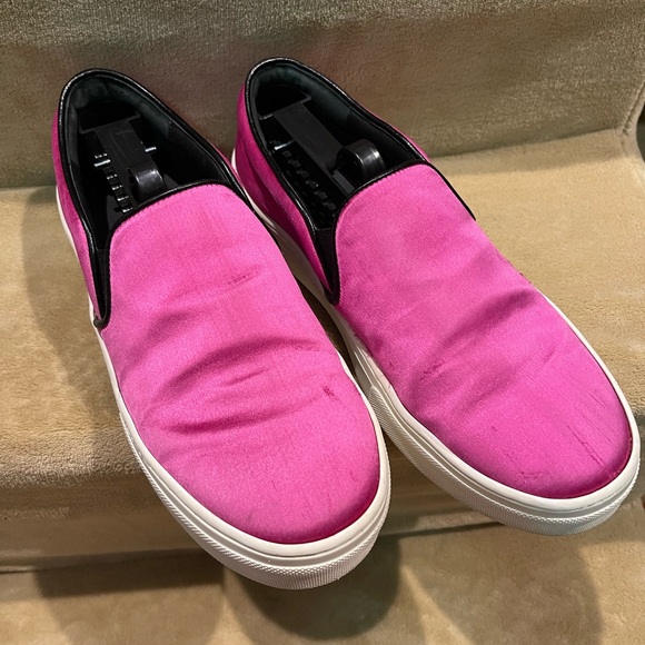 Authentic Celine slip-On Sneakers, round toes, left shoe has scuff seen on photo - Picture 3 of 16